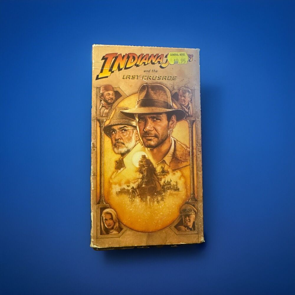 Indiana Jones and the Last Crusade VHS Pre-Owned Case Has Minor Tears